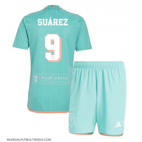 Camiseta Inter Miami Luis Suarez #9 Tercera Equipación Replica 2024-25 para niños mangas cortas (+ Pantalones cortos)